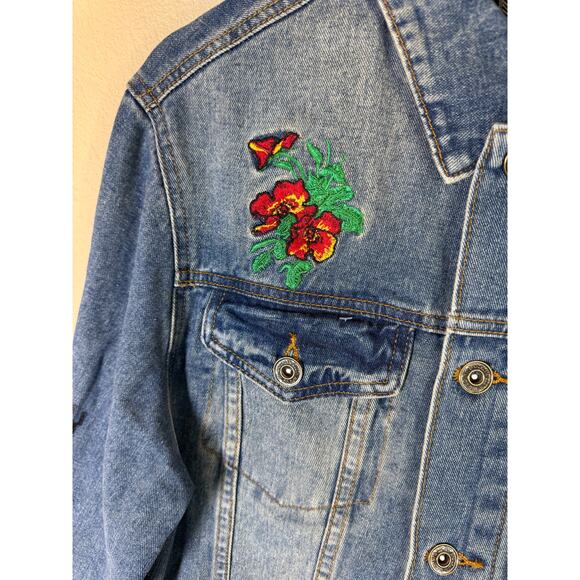 Brooklyn Cloth Denim Jacket L Self-Made Graphic Jean Patchwork Streetwear - Picture 12 of 14